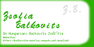 zsofia balkovits business card